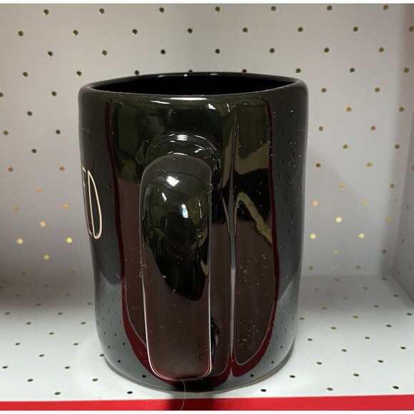 Rae Dunn Artisan Collection HAUNTED Black Coffee Mug Cup Magenta 2019 Halloween - Picture 2 of 8
